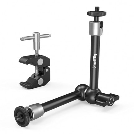 SmallRig Super Clamp w/ 1/4" and 3/8" Thread and 9.8 Inches Adjustable Friction Power Articulating Magic Arm with 1/4" Thread