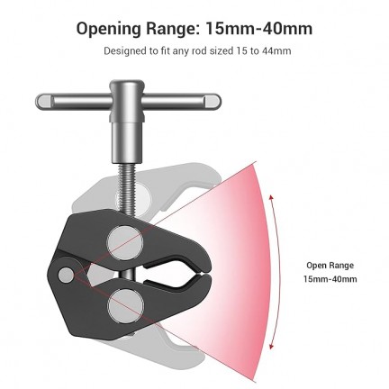 SmallRig Super Clamp w/ 1/4" and 3/8" Thread and 9.8 Inches Adjustable Friction Power Articulating Magic Arm with 1/4" Thread