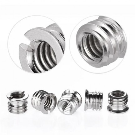 24in1 Camera Accessories Durable 1/4" Male to 1/4" Male Threaded Adapter 1/4 Inch