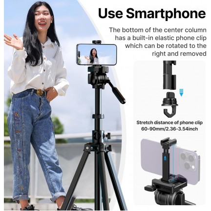 Ulanzi MT-65 Horizontal and Vertical Video Tripod, Arca Type Biscuit and Remote Control for SLR Cameras