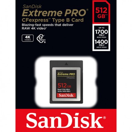 SanDisk 512GB Extreme PRO CFexpress Card Type B