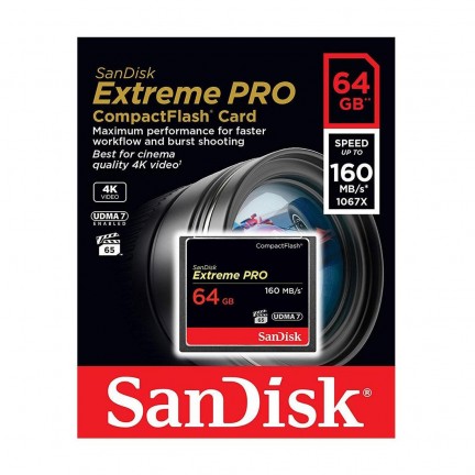 SanDisk 64GB Extreme Pro CompactFlash Memory Card