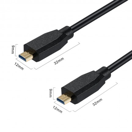 8K Ultra HD High Speed Micro HDMI to Micro HDMI-compatible Type D Male to Male Cable 0.3M