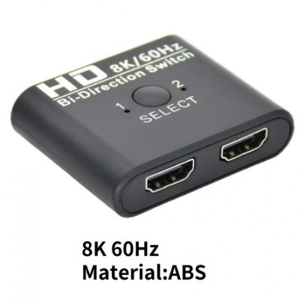 HDMI Switch Bi-Direction 2 Ports HDMI Splitter Switch for Laptop PC Xbox PS3/4 TV Box to Monitor TV Projector Adapter