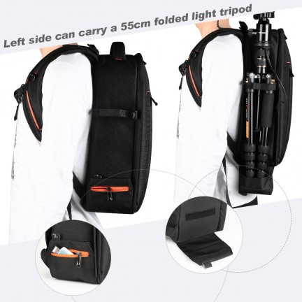 Camera Backpack for Travel Outdoor DSLR Photography Backpack 13 inch 18L with Tripod Holder&Laptop Compartment for Photography Hiking Travel