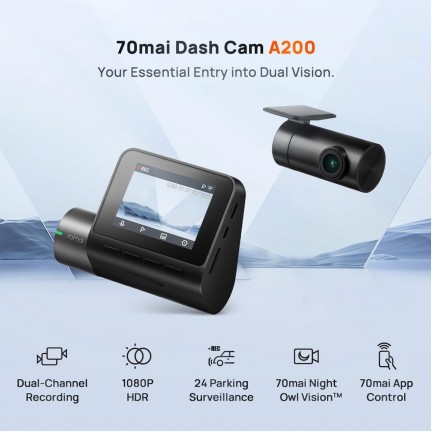 70Mai Dash Cam A200 Dash Camera + RC11 Reversing Camera