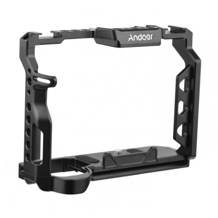 Aluminum Alloy Camera Cage with 1/4 Inch Screws Holes Cold Shoe Mounts Replacement for Sony A7 IV