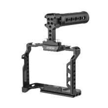 Aluminum Alloy Camera Cage Kit with Top Handle Grip Replacement for Sony A7 IV