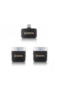BOYA BY-M1V4 2.4GHz Dual-Channel Wireless Microphone System