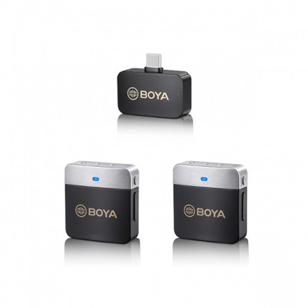 BOYA BY-M1V4 2.4GHz Dual-Channel Wireless Microphone System