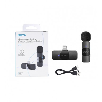 BOYA BY-V1 Ultracompact 2.4GHz Wireless Microphone System