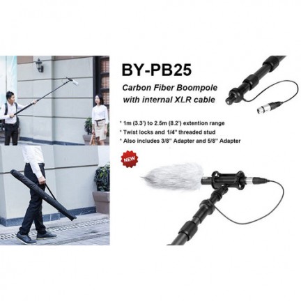 BOYA Carbon Boom Arm BY-PB25 with Internal XLR Cable