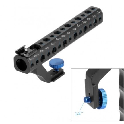Camera Top Handle Hand Grip with Hot Shoe Mount 1/4" 3/8" Screw Hole for DSLR Camera Cage
