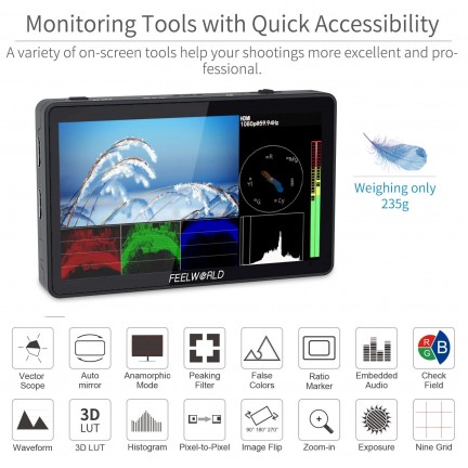 FEELWORLD F6 Plus V2 6 inch DSLR Camera Field Touch Screen Monitor