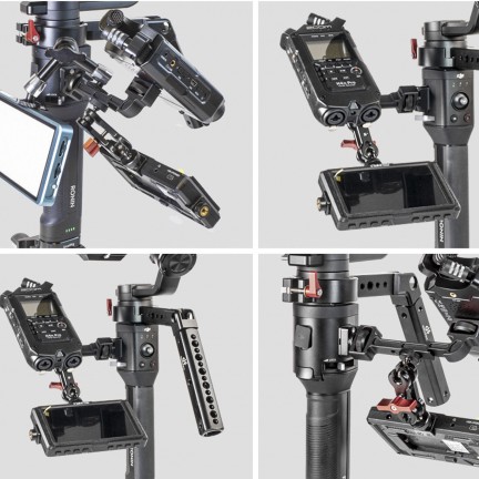 GROOT ZHIYUN WEEBILL S/LAB Crane 3 DJI RONIN S/SC Extension Rotatable Bracket for Monitor LED Video Light