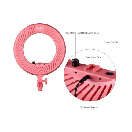 Godox LR180 Daylight Ringlight (Pink)