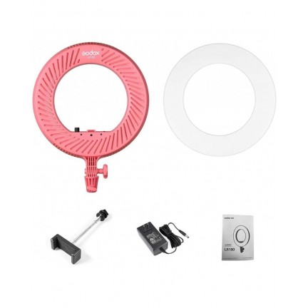 Godox LR180 Daylight Ringlight (Pink)