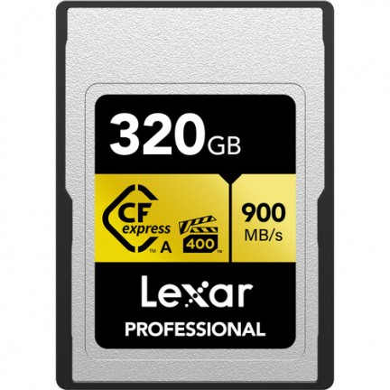 Lexar 320GB Professional CFexpress Type A Card GOLD Series with Card Reader