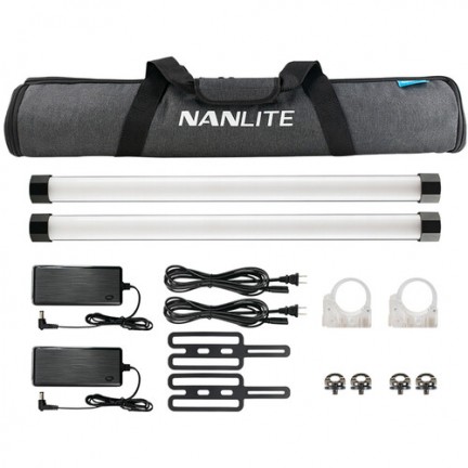 Nanlite PavoTube II 15X 2' RGBWW LED Pixel Tube with Internal Battery 2-Light Kit