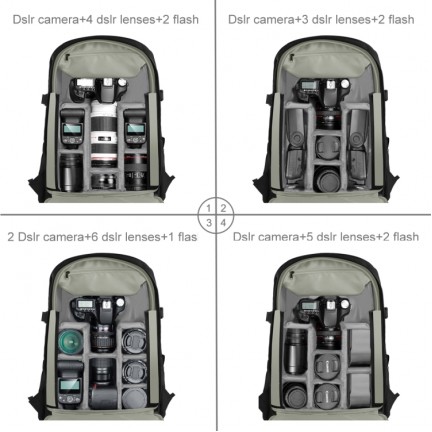 PULUZ Outdoor Portable Waterproof Scratch-proof Dual Shoulders Backpack