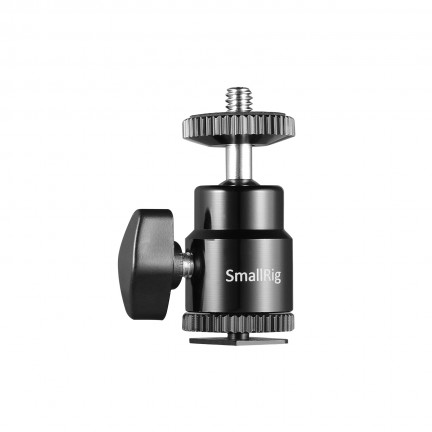 SmallRig Camera Hot Shoe Mount with 1/4"-20 Screw Ball Head (2pcs Pack)