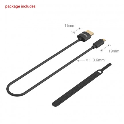 SmallRig Ultra Slim 4K HDMI Cable (D to A) 35cm