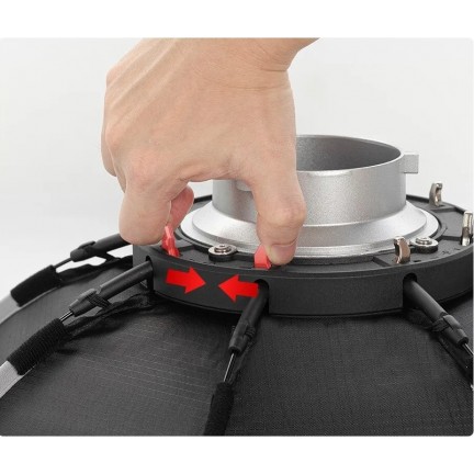 TRIOPO K2-55 Octagon Foldable Softbox Bracket Bowns Mount for Flash without Grid
