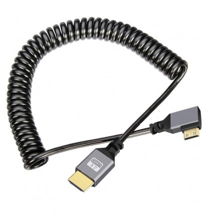 4K UHD HDMI TO MINI HDMI Right 2.4m Cable