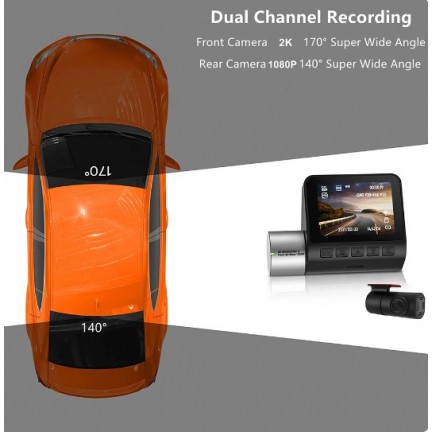 V50 4K Dual Dash Cam for Car Camera WIFI Night Vision 24h Parking Monitor