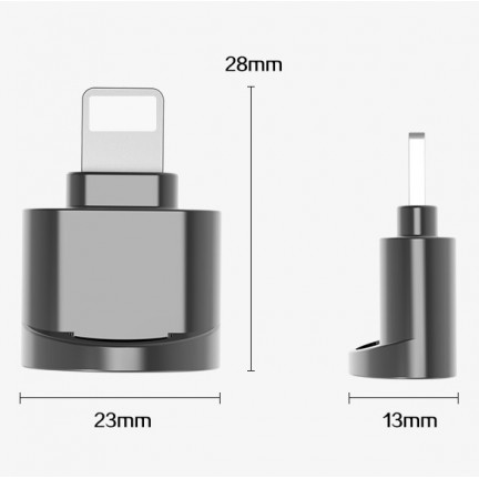 TF Card Reader OTG Adapter MicroSD Alloy Card Reader For iPhone