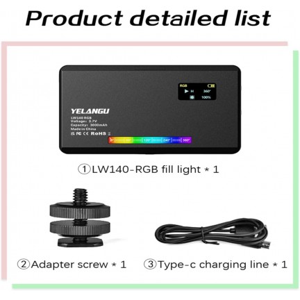 RGB LED Video Light W140 Camera Light