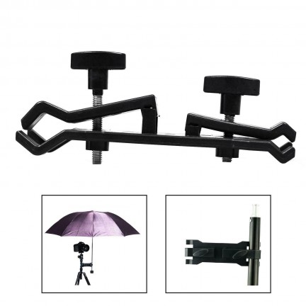 Camera Umbrella Holder Clip Clamp Bracket Spport Tripod for Outdoor