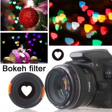 58mm Bokeh Masters Kit Bokeh Effect Lens Cap Cover Filter for Artistic Romantic Night Scene Photography