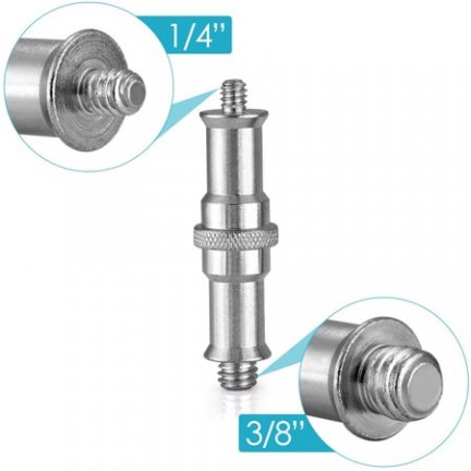 1/4 to 3/8 inch Metal Male Convertor Threaded Screw Adapter