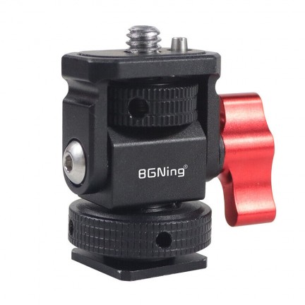 BGNing GOPRO Camera Monitor Bracket Holder Hot Cold Shoe Adapter Tripod Mount