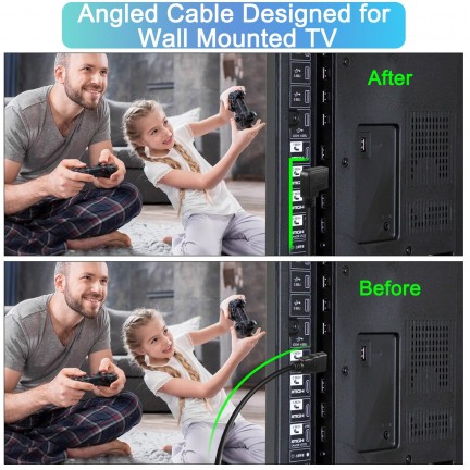 4K HDMI TO HDMI Right-Angle 1.9m Cable