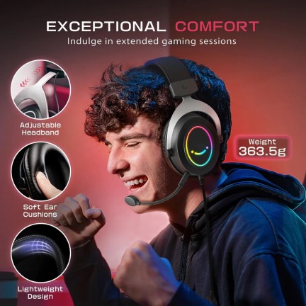 FIFINE Ampligame H3 RGB Headset With 3.5mm Trrs Jack