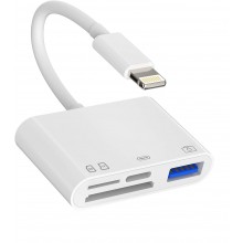 Lightning to OTG Adapter/Hub TF/SD/USB/Lightning Input for iPad/iPhone