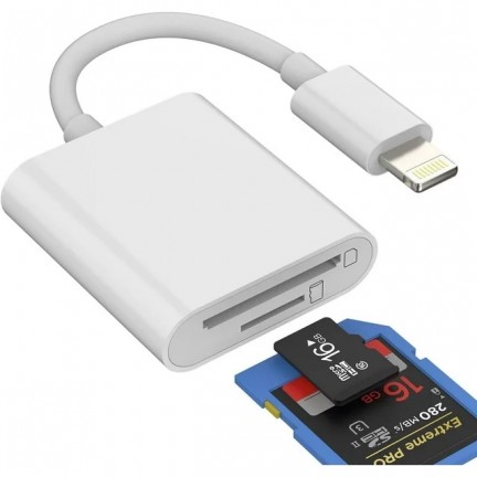 IPhone Lightning To TF/SD Card Micro Camera Reader OTG Adapter Cable