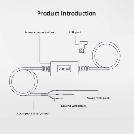 70mai Parking Surveillance Cable Kit UP02 for 70mai Dash Cam