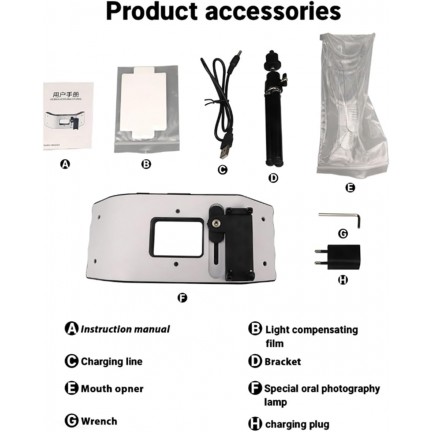 Dental Oral Photography LED Lamp Flash Light with Three Foot Bracket