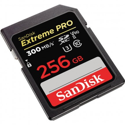 SanDisk 256GB SDXC Extreme PRO UHS-II 300MB/s Card