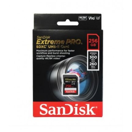 SanDisk 256GB SDXC Extreme PRO UHS-II 300MB/s Card