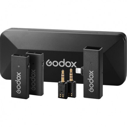 Godox MoveLink Mini LT 2-Person Wireless Microphone System for Cameras & iOS Devices (Classic Black)