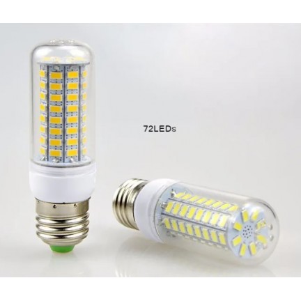 E27 SMD 72 LEDs Corn Light Chandelier Spotlight Bulb 220V White