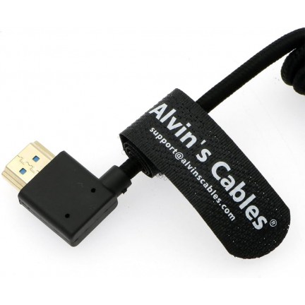 Alvin’s Cables 8K HDMI TO HDMI Right-Angle 18-28In Cable for Atomos Ninja Feelworld Monitor