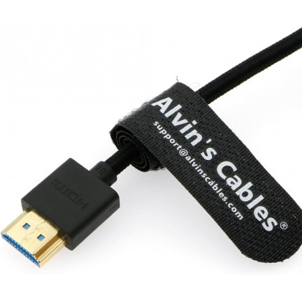 Alvin’s Cables 8K HDMI TO HDMI Right-Angle 18-28In Cable for Atomos Ninja Feelworld Monitor