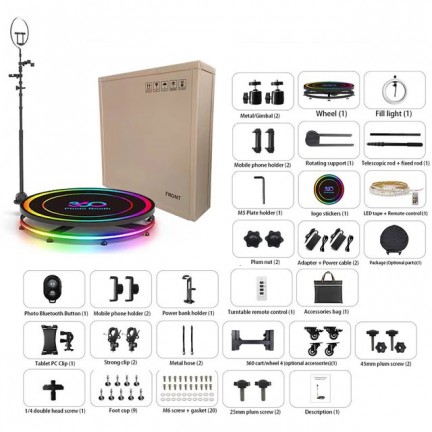 360Photo Booth Rotating Machine For Events Parties Automatic Spin Selfie Platform