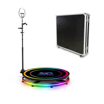360Photo Booth Rotating Machine For Events Parties Automatic Spin Selfie Platform 80CM