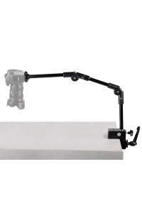 BFOLLOW Magic Articulated Arm 25" 32" Clamp Mount for DSLR Camera Camcorder Overhead Video Studio Webcam Tablet Phone Bracket